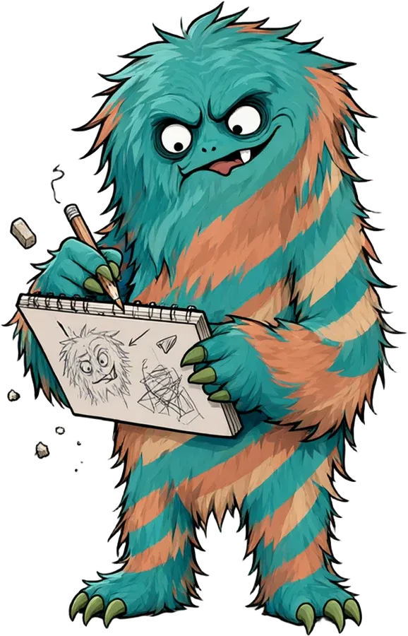 The danwos monster sketching an idea